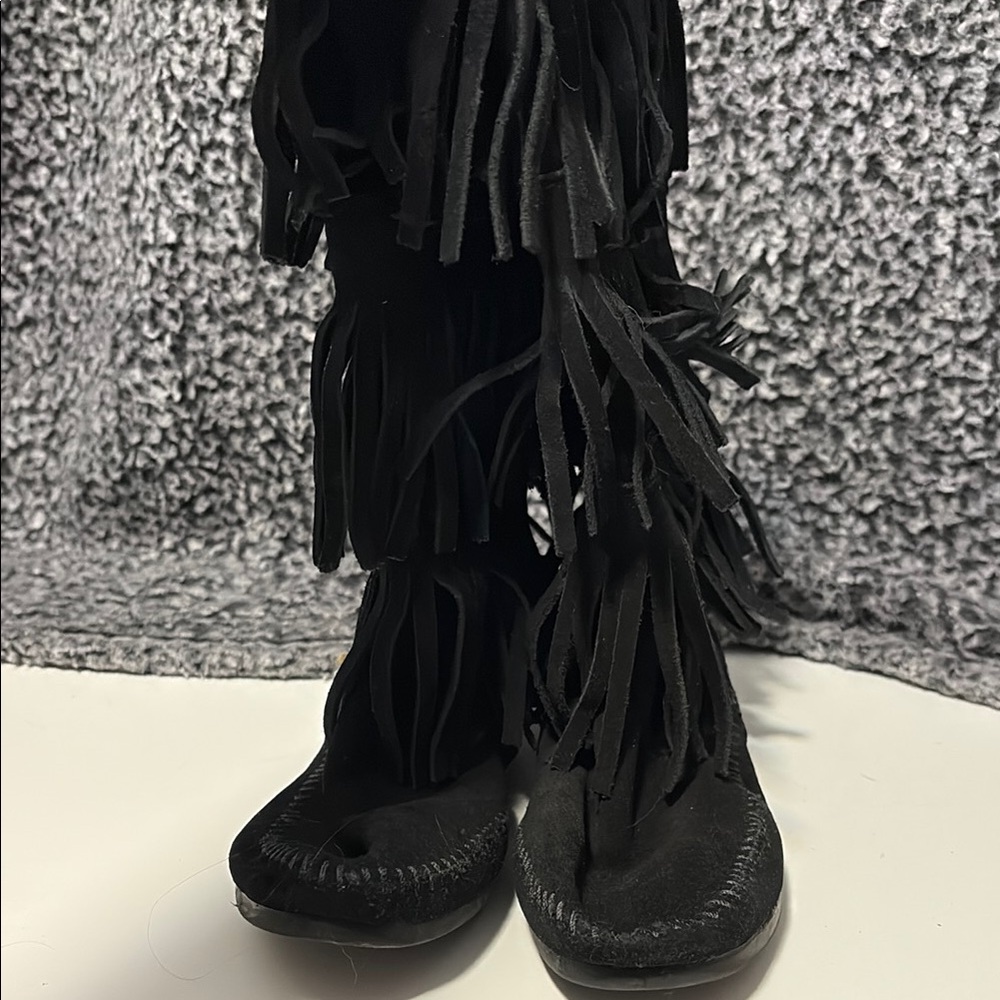 Fringe Black Women's Boots